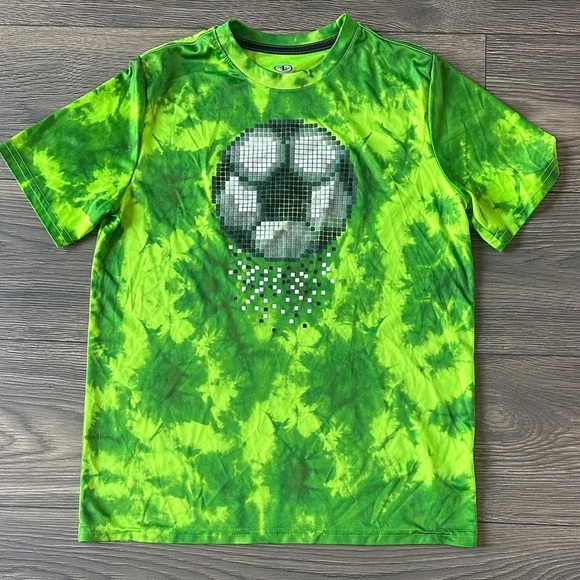 Athletic Works Neon Green Soccer Graphic Tee - Picture 1 of 6